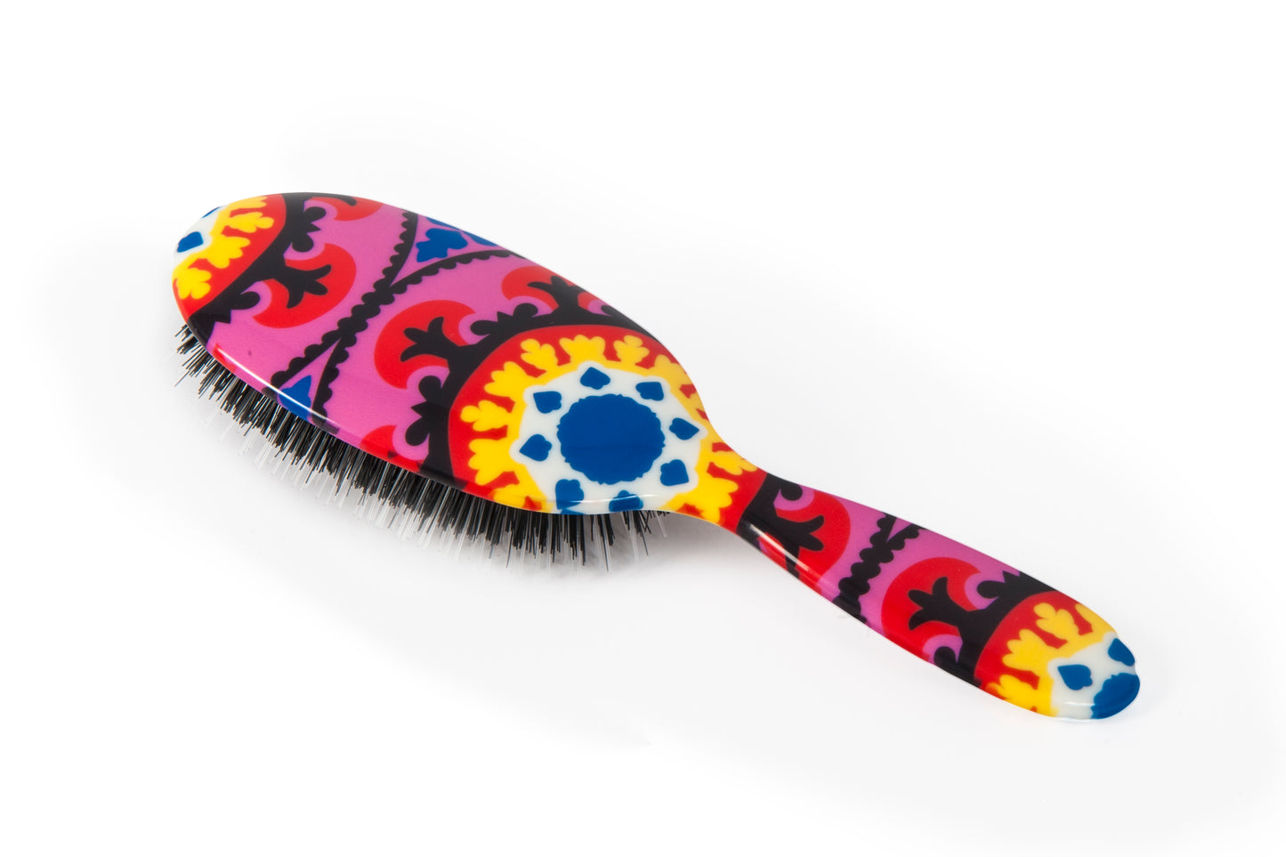 Paisley Black & Pink Hairbrush