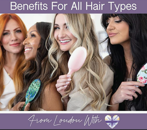 Paisley Black & Pink Hairbrush