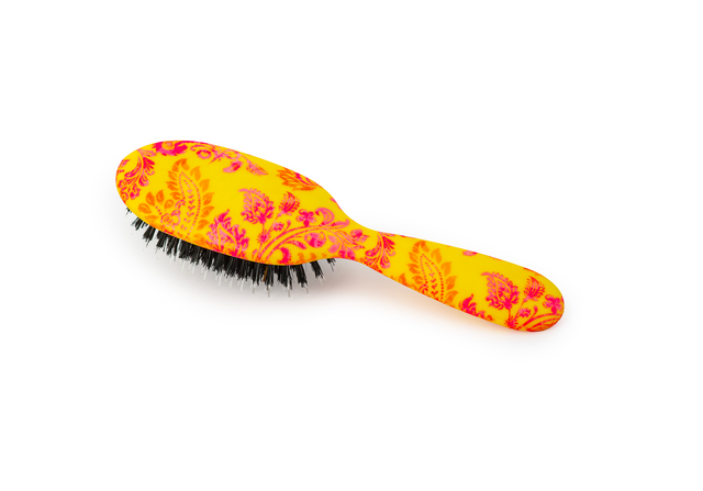 Saffron Swirl Bristle Hairbrush – Bold Design, Brilliant Shine
