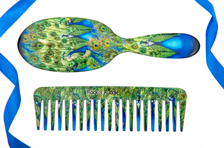 Peacocks Hairbrush