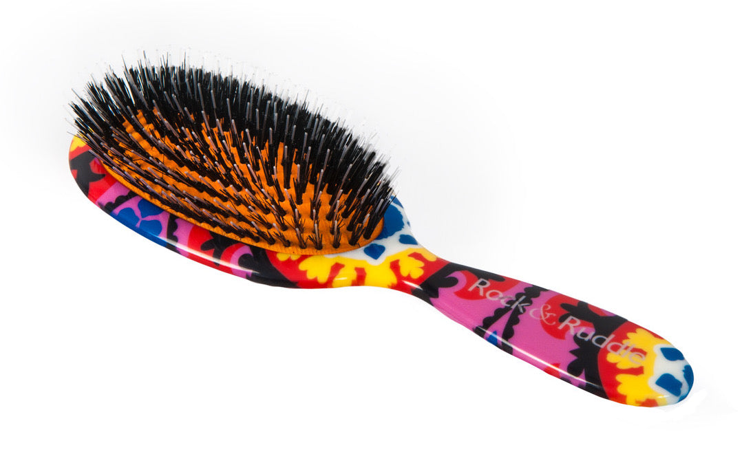 Paisley Black & Pink Hairbrush