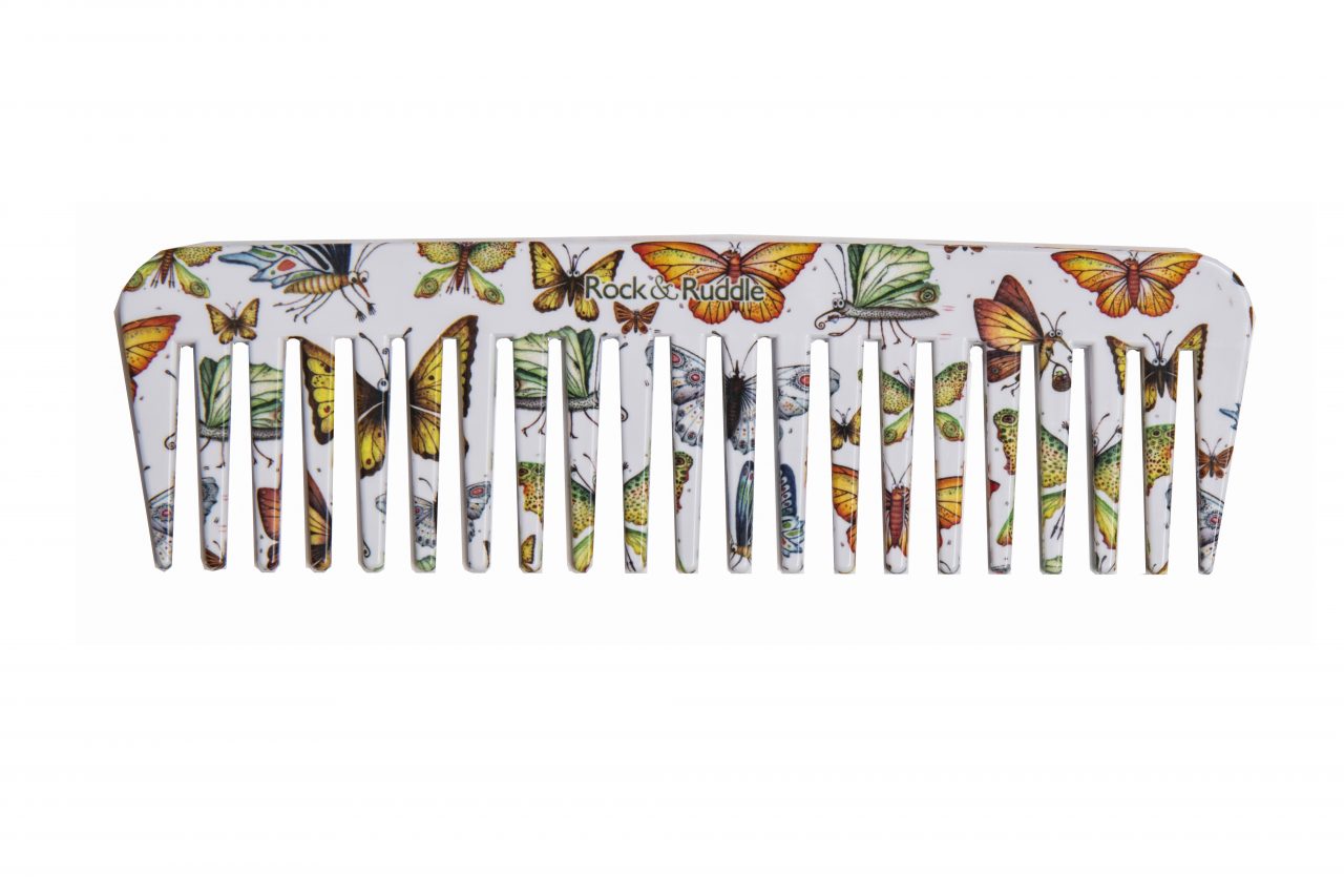 Beautiful Butterflies Wide Tooth Comb