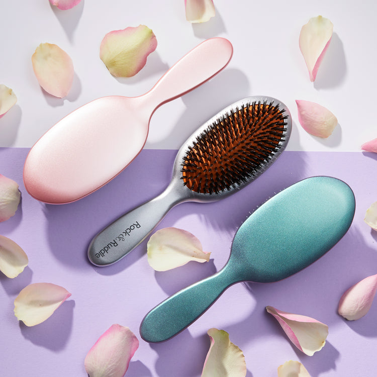 Green & Purple Shimmer Hairbrush