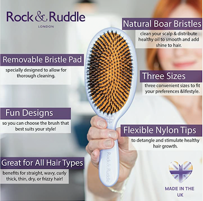 English Blue Hairbrush