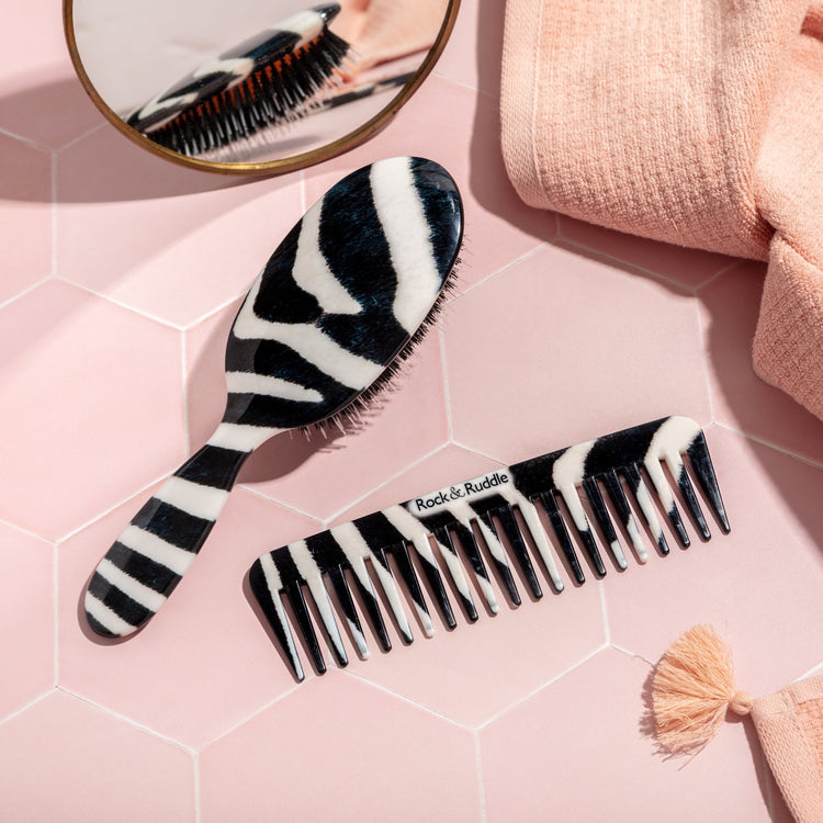 Zebra Print Hairbrush