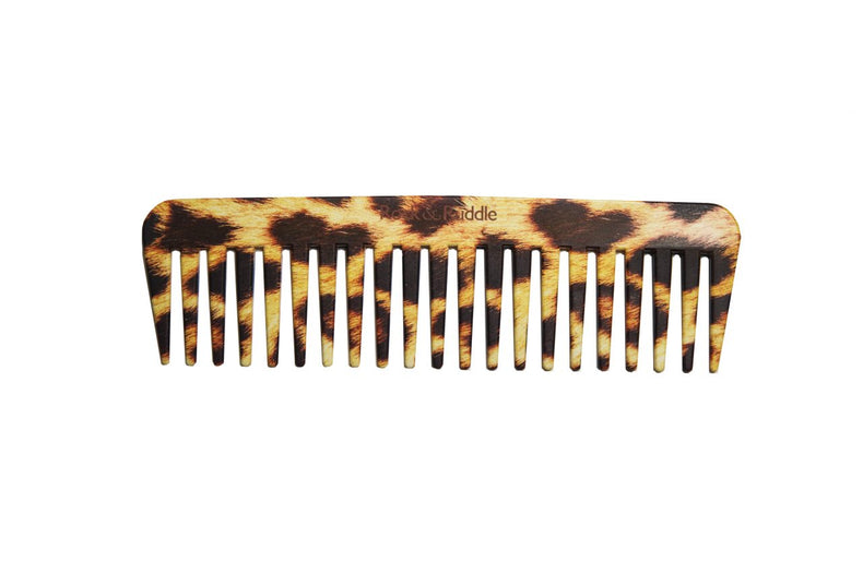 Leopard Print Wide Tooth Comb