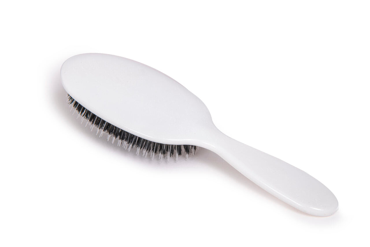 White Shimmer Hairbrush