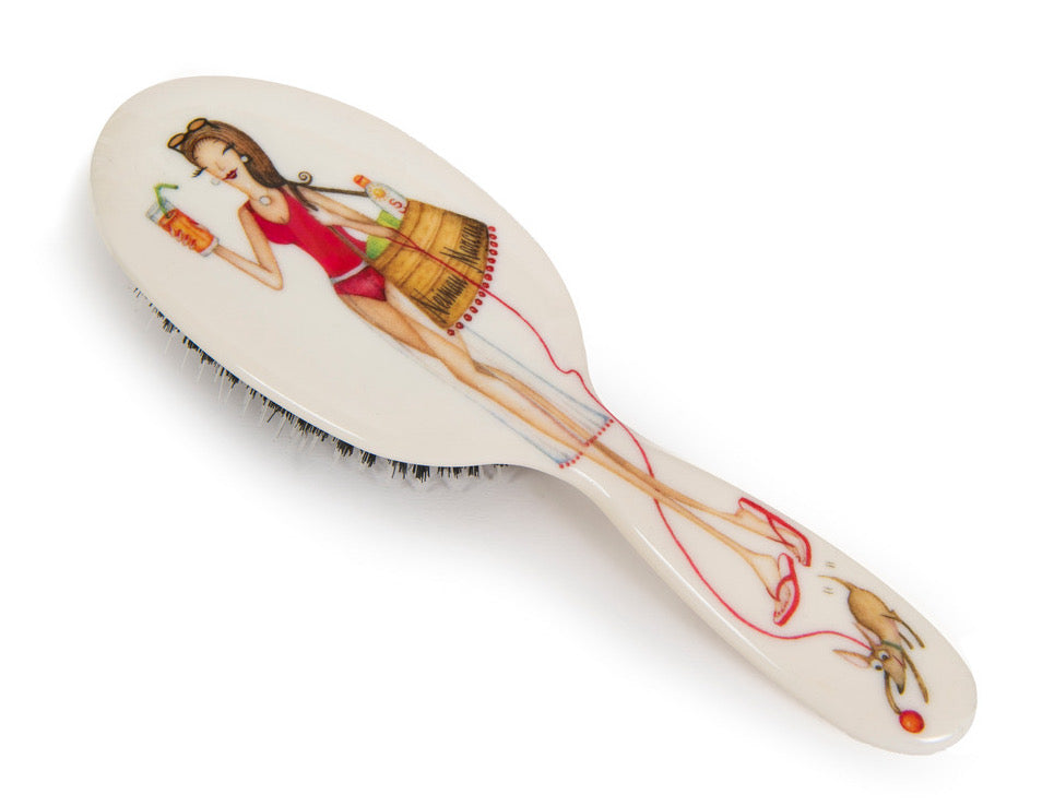 Miss Daisy Pink Bathing Suit Hairbrush