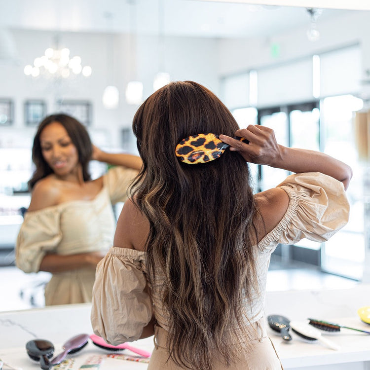 Leopard Print Hairbrush