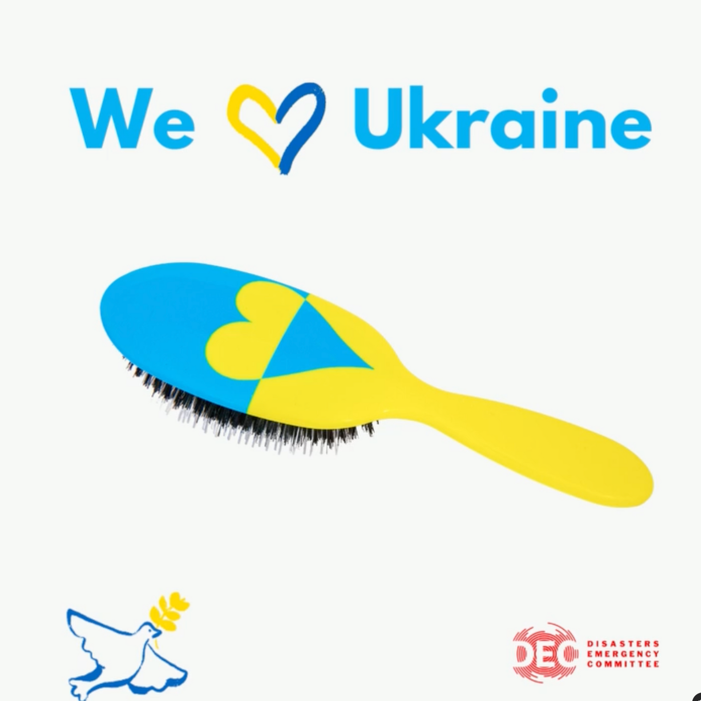 We Love Ukraine Hairbrush