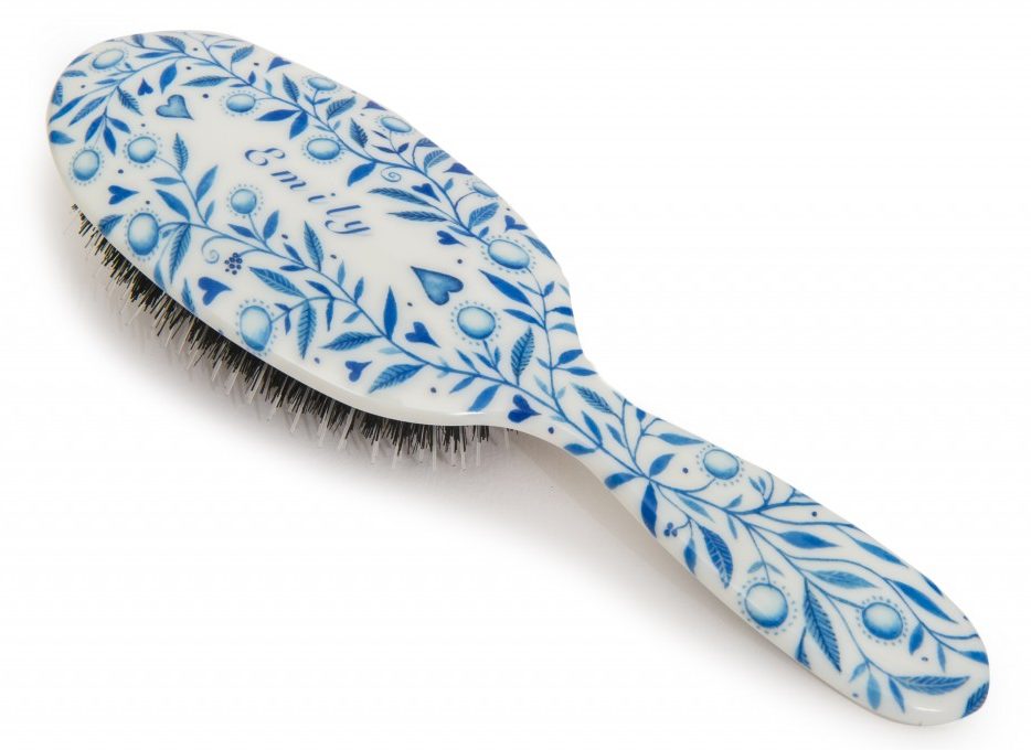 Beautiful Blue Personalised Hairbrush
