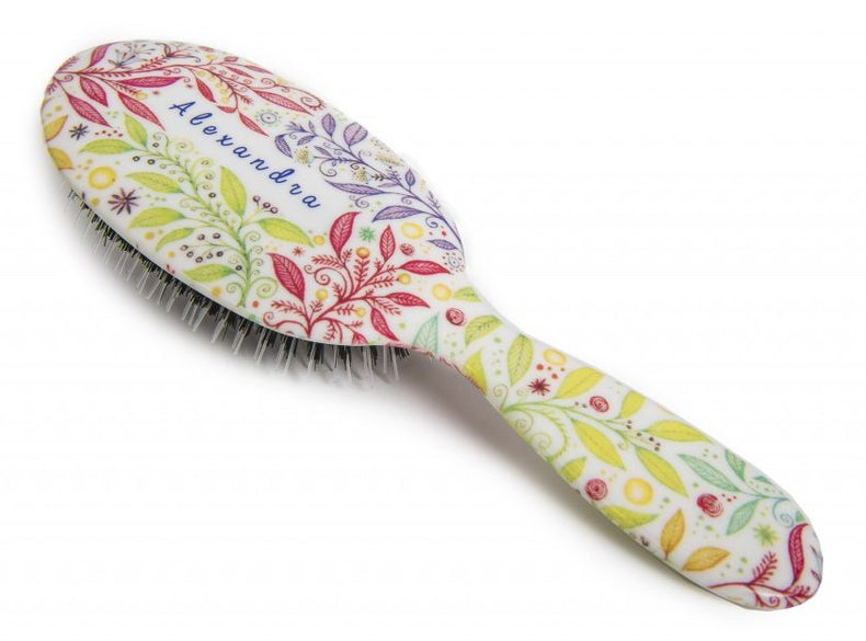 Leaves & Berries Personalised Hairbrush