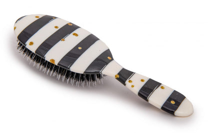 Black & White Stripes Hairbrush