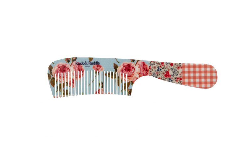 Pink Gingham Handle Comb