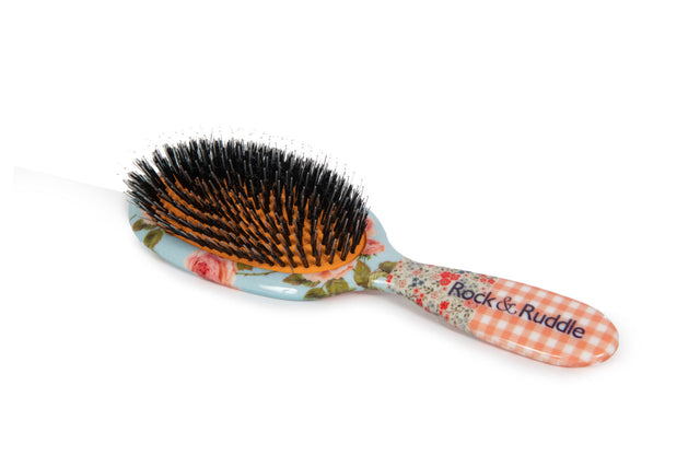 Pink Gingham Hairbrush