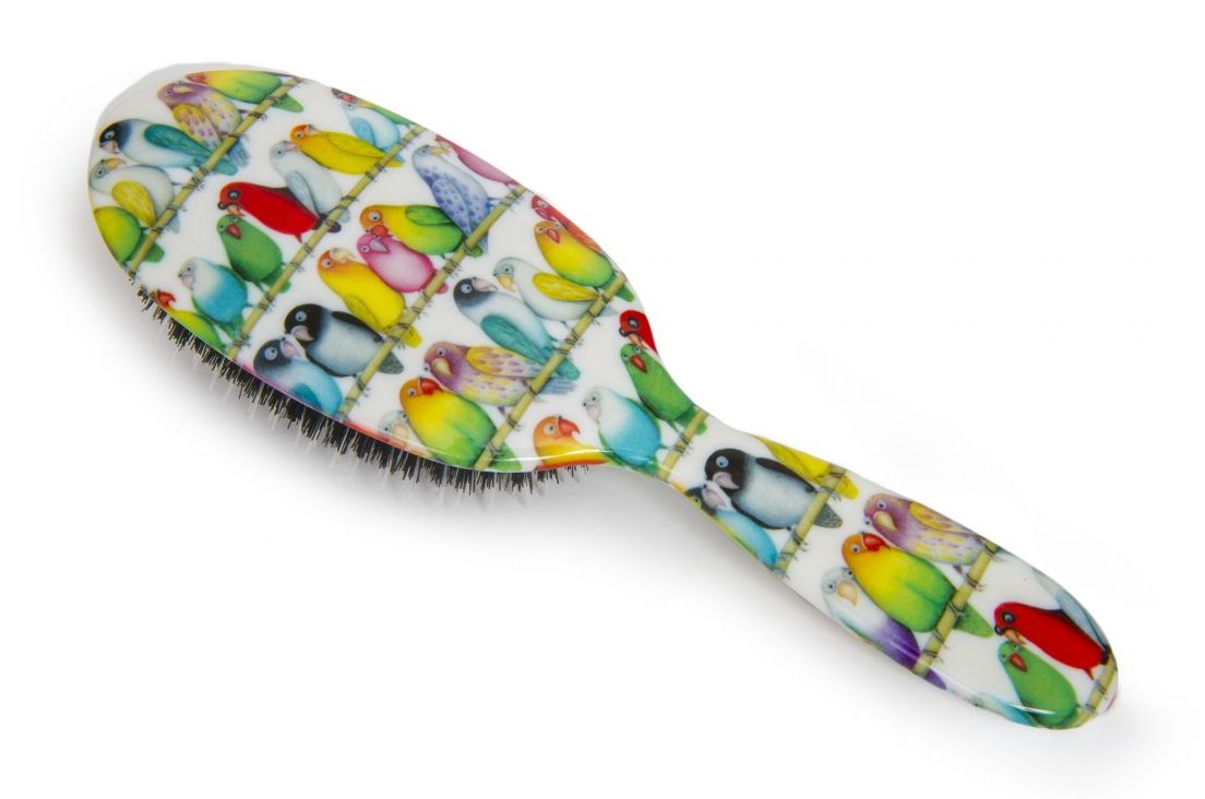 Lovebirds Hairbrush
