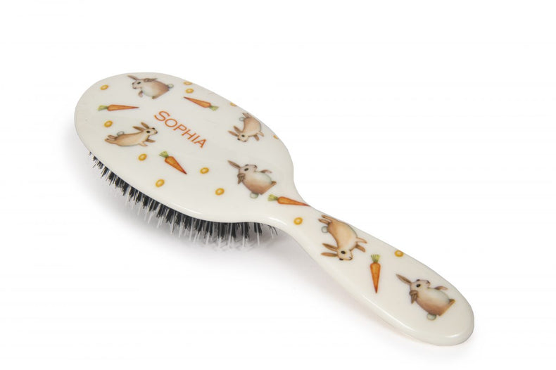 Rabbits Personalised Hairbrush